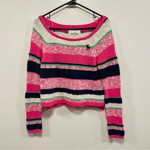 Abercrombie & Fitch kids Pink Striped Sweater size XL
